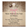 Elegant Cocoa Damask Cake Pop Posters