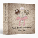 Elegant Cocoa Damask Cake Pop binders