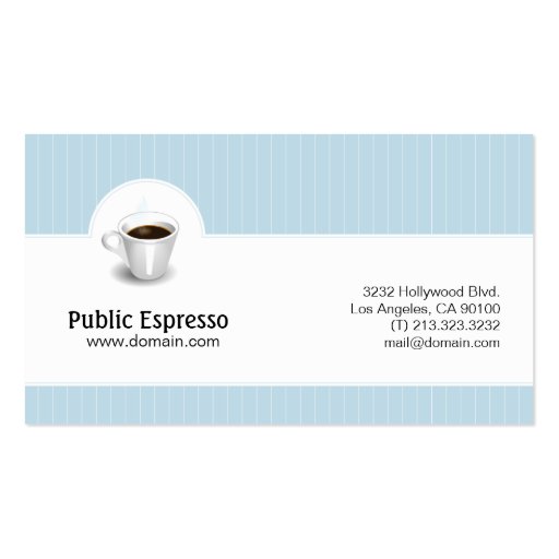 Elegant Coffee Shop Business Card