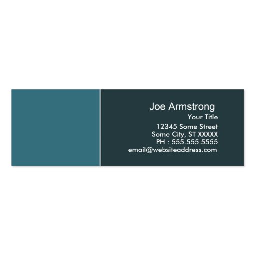 Elegant Color Skinny Business Card