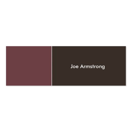 Elegant Color Skinny Businesscard Business Card (back side)