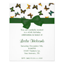 Elegant Colorful Butterflies Party Invitation invitations