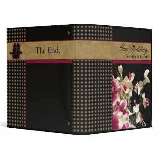 Elegant colorful orchids binder