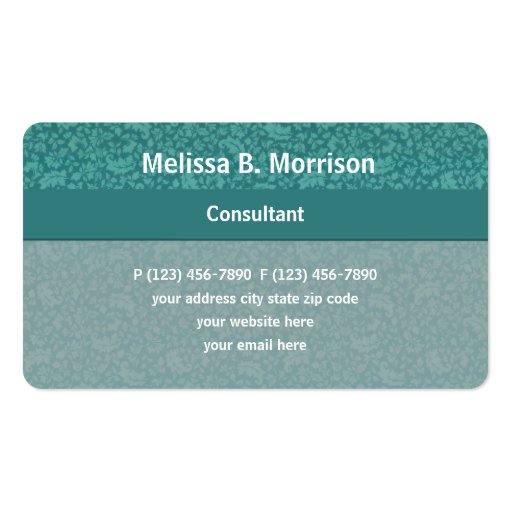 Elegant Consultant Business Cards (front side)