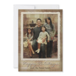 Elegant Contemporary Antique Holiday Photo Card Custom Announcement
