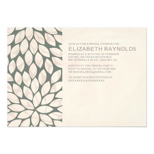 Elegant Contemporary Bridal Shower Invitations