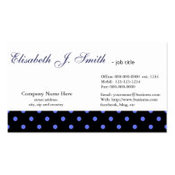 Elegant, cool blue polka dots graphic design business card templates