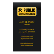 Elegant Corporate Black Construction Business Card