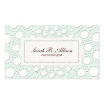 Elegant Cosmetologist Embossed Look Business Card Template