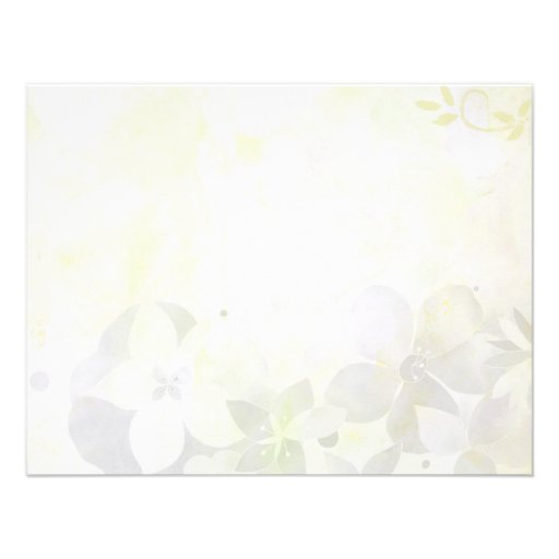 Elegant Country Flowers Wedding RSVP (4.25x5.5) Invite
