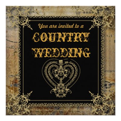 Elegant Country Wedding Invitations