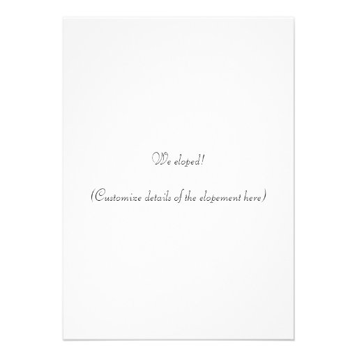 Elegant Couple's Elopement Announcement