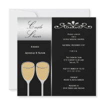 Elegant Couples Wedding Shower Invitations