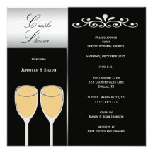 Elegant Couples Wedding Shower Invitations