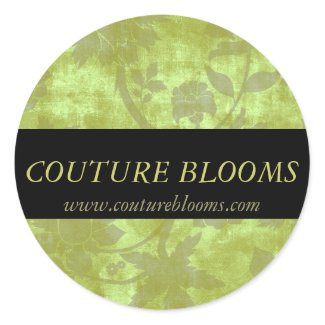 Elegant Couture Floral Business Sticker sticker