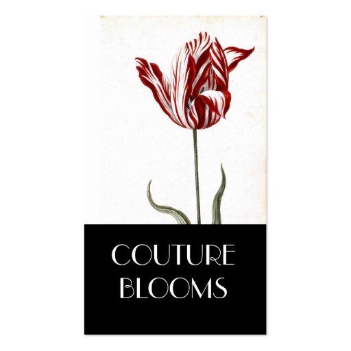 Elegant Couture Florist Business Card (front side)