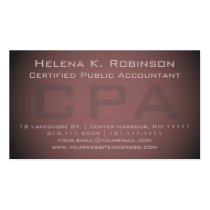 Elegant CPA Certified Public Accountant business cards