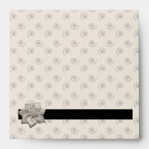Elegant Cream & Black Wedding Envelopes envelopes