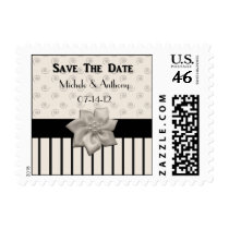 Elegant Cream & Black Wedding Stamps stamps