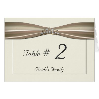 Elegant Cream wedding table card