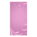 Elegant creamy pink swirls picture card