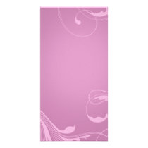 Elegant creamy pink swirls picture card