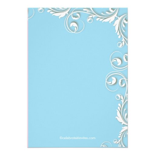 Elegant Cross Baby Boy Baptism Christening Personalized Announcements