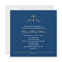Elegant Cross Baptism/Christening/First Communion  Personalized Invites