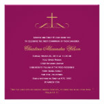 Elegant Cross Baptism/Christening/First Communion invitations