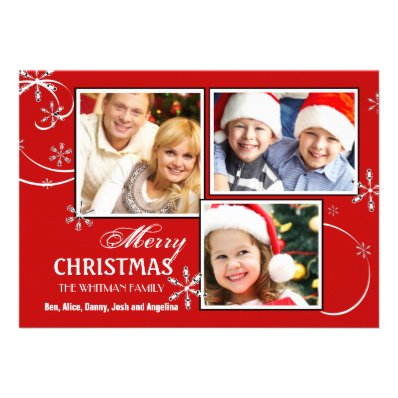 Elegant Crystals Holiday Photo Card