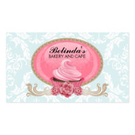 Elegant Cupcake Bakery Custom Business Cards