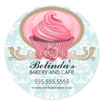 Elegant Cupcake Bakery Stickers