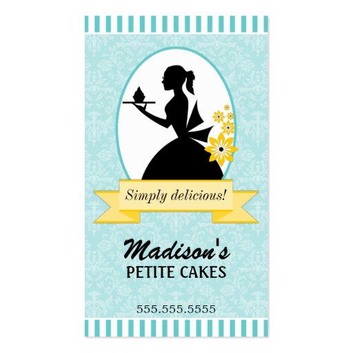 Elegant Cupcake Business Cards (front side)