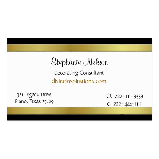 Elegant Custom Business Card (back side)