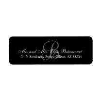 Elegant Custom Monogram Return Address Labels
