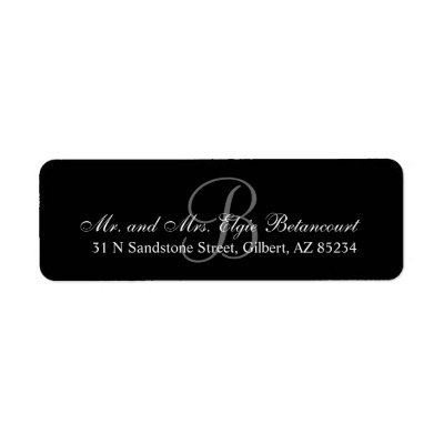 Elegant Custom Monogram Return Address Labels