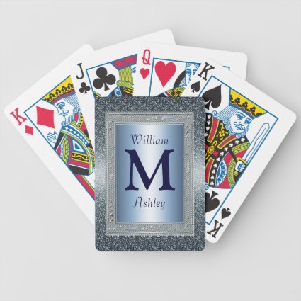 Elegant Custom Monogrammed Playing Cards