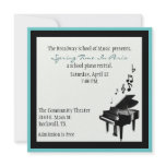 Elegant Custom Piano Recital Invitation