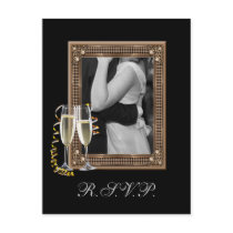 Elegant Customizable Photo WeddingFavor Postcards