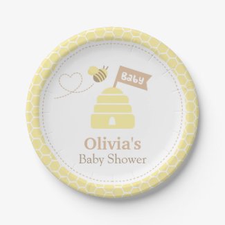 Elegant Cute Bumble Bee Baby Shower Supplies