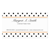 Elegant, cute,  classic B&W polka dots busines Business Card Templates