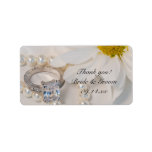 Elegant Daisy Wedding Thank You Label