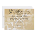 Elegant Damask 50th Anniversary Party Invitation