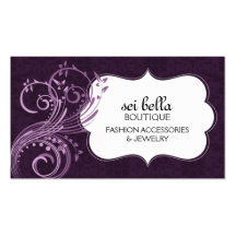 Elegant Damask and Flourishes Business Card