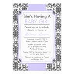 Elegant Damask Baby Shower Invite