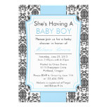 Elegant Damask Baby Shower Invite
