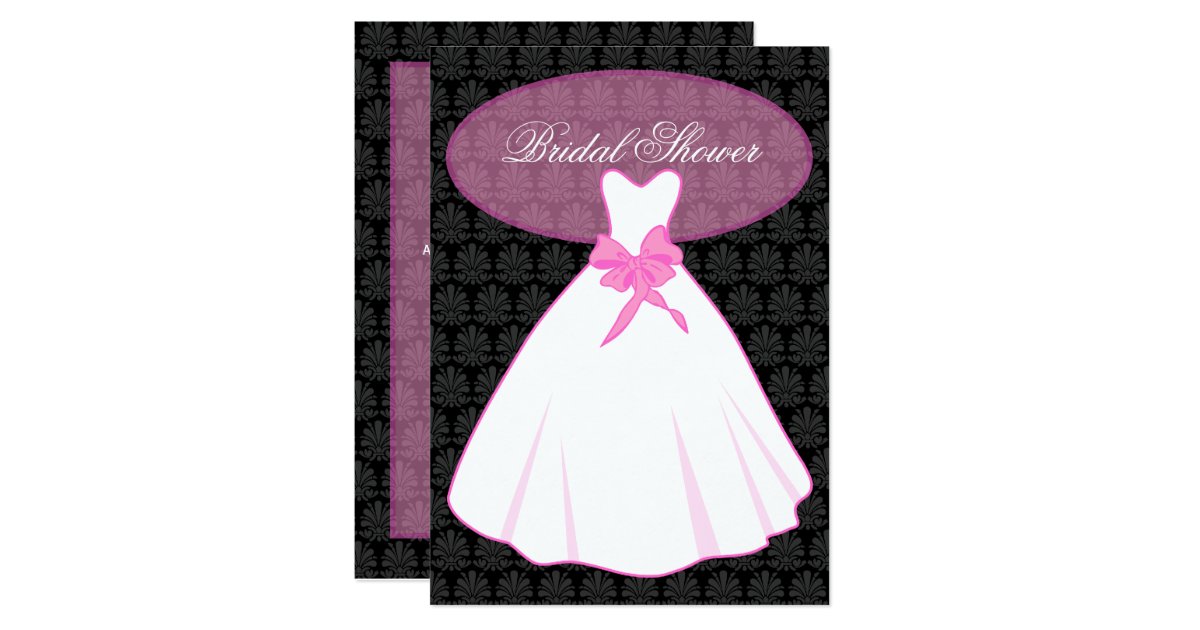 Elegant Damask Bridal Shower Invitation Zazzle