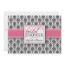 Elegant Damask Bridal Shower Invitation (pink)