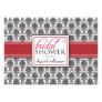 Elegant Damask Bridal Shower Invitation (red)