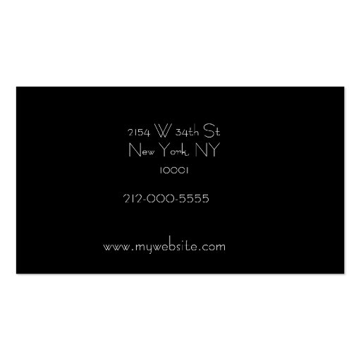 ELEGANT DAMASK BUSINESS CARD (back side)